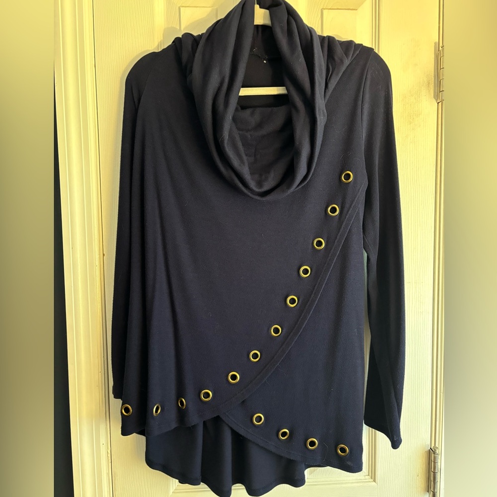 Navy cowl neck tunic